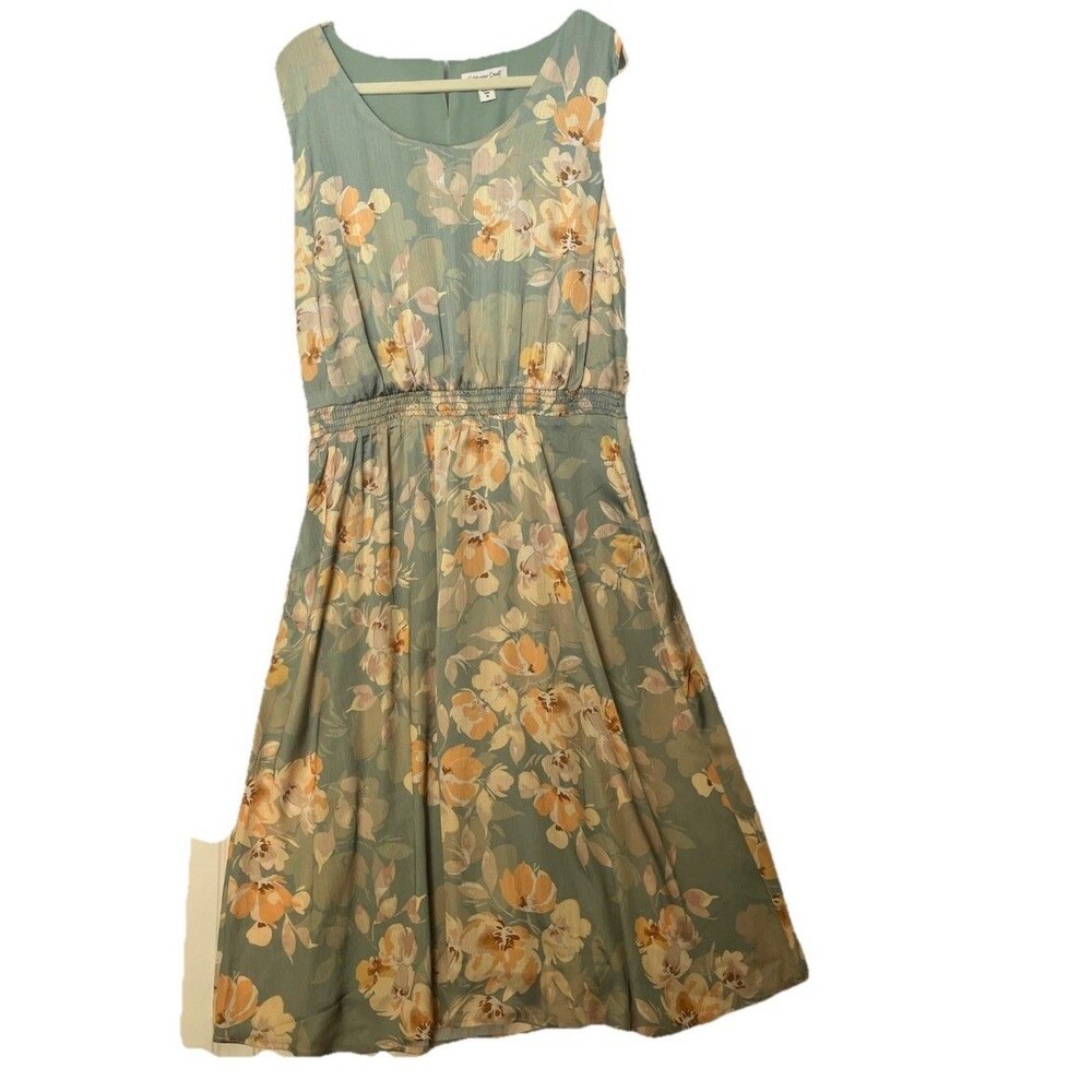 Clearwater Creek Women’s Sleeveless V-Neck Pull On Dress Elastic Waist Size 18